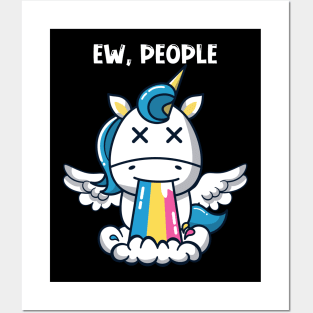 The Unicorny Misanthrope: A Rainbow of Disdain for Humanity Posters and Art